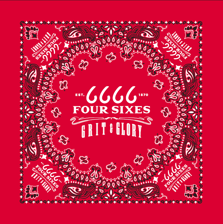 Grit & Glory Red / White Bandanna (A End Cap)