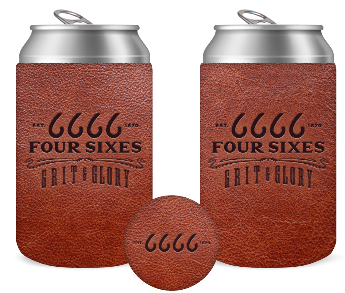 Grit & Glory Koozie, Neoprene with Leather Imprint - 500pcs