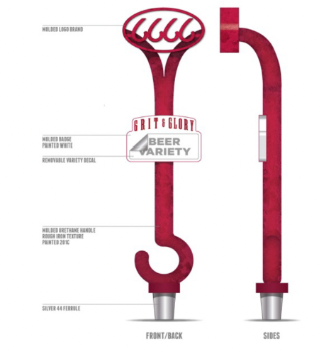 Grit & Glory Tap Handle, Branding Iron - Singles